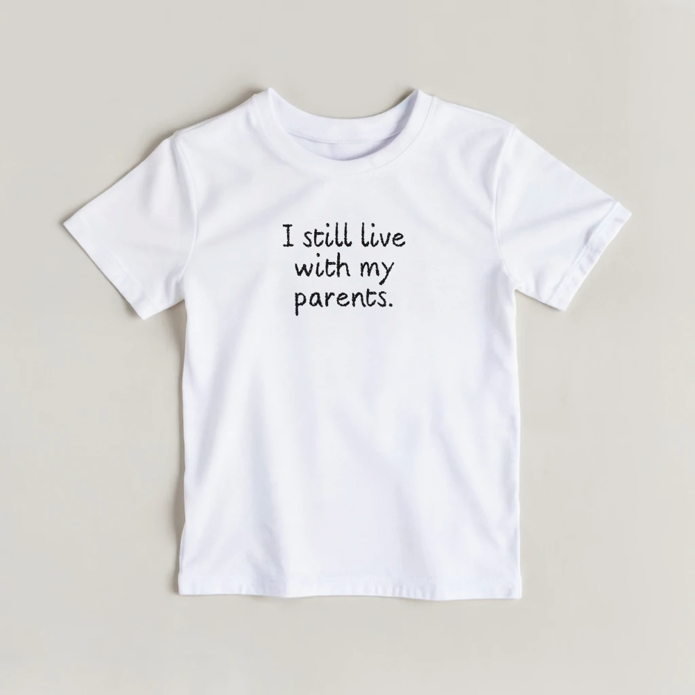 T-shirt de criança "I still live with my parents"